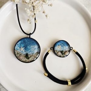 دستبند و گردنبند طرح دریا