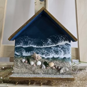 جا کلیدی دیواری کلبه طرح ساحل و دریا